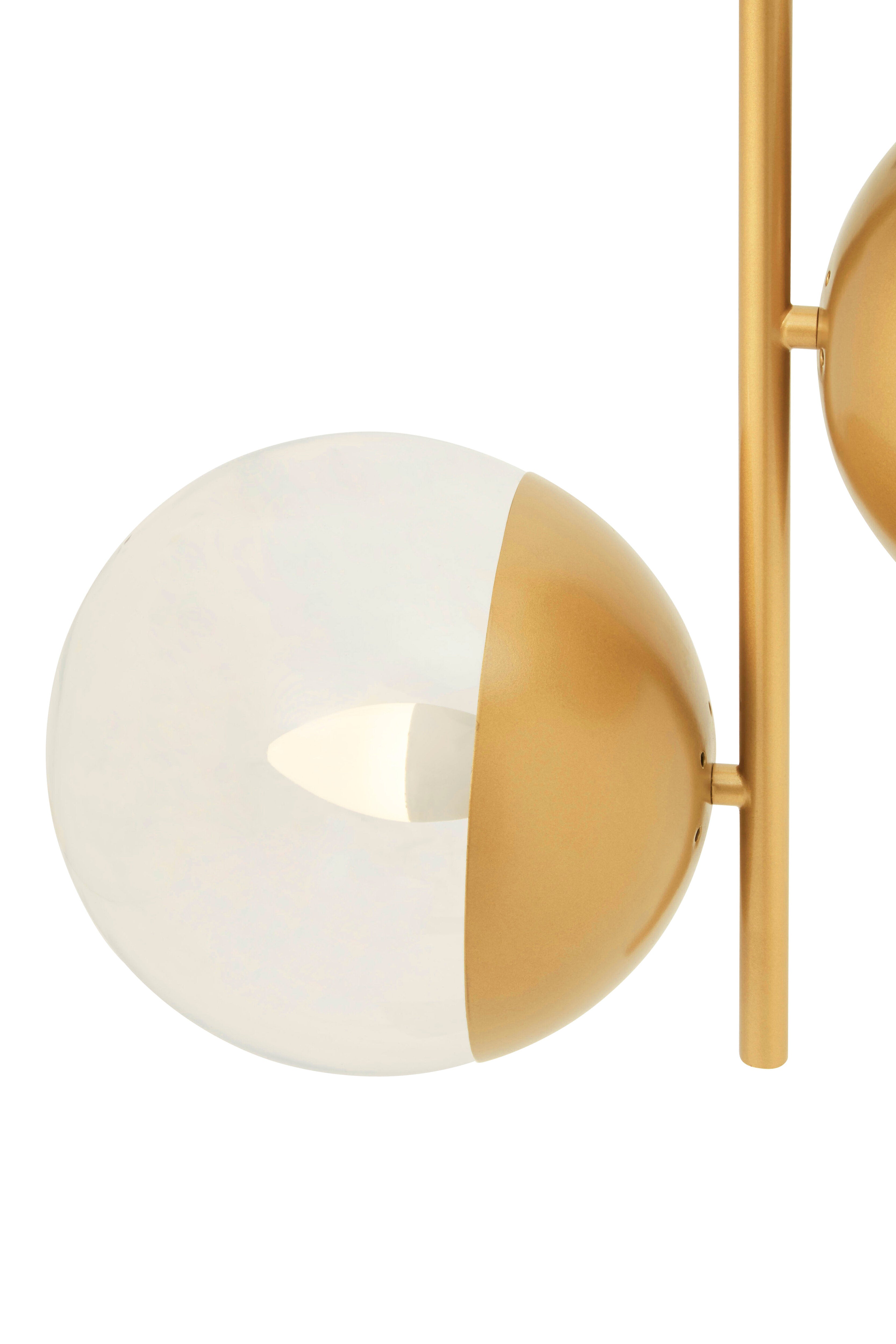 Kidston Gold Finish Pendant Light With Two Glass Shades